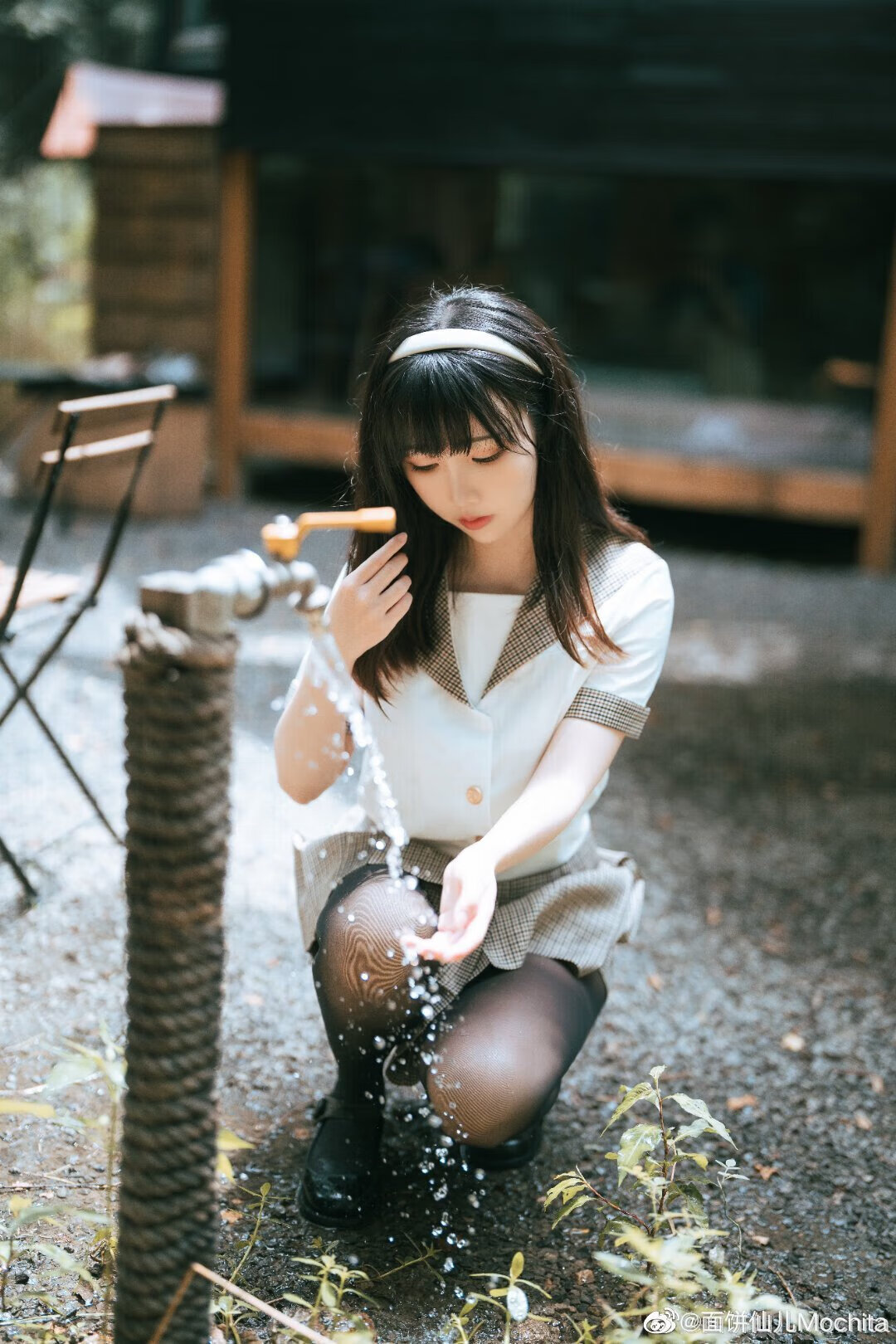 JK短裙妹子面饼仙儿，高质量作品的人气COSER