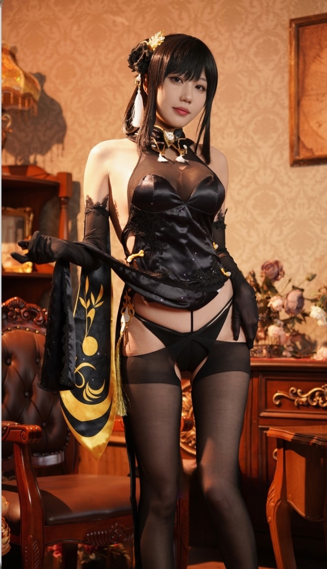 无影喵喵Ghost#镇海黑旗袍--新作爆料！