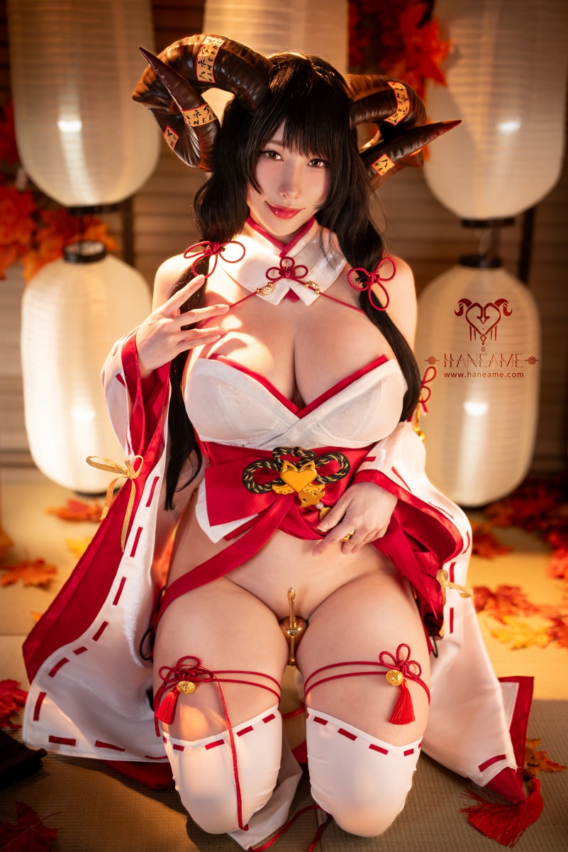 雨波HaneAme –#Lustful Goat Miko 邪羊巫女写真书--必看作品！