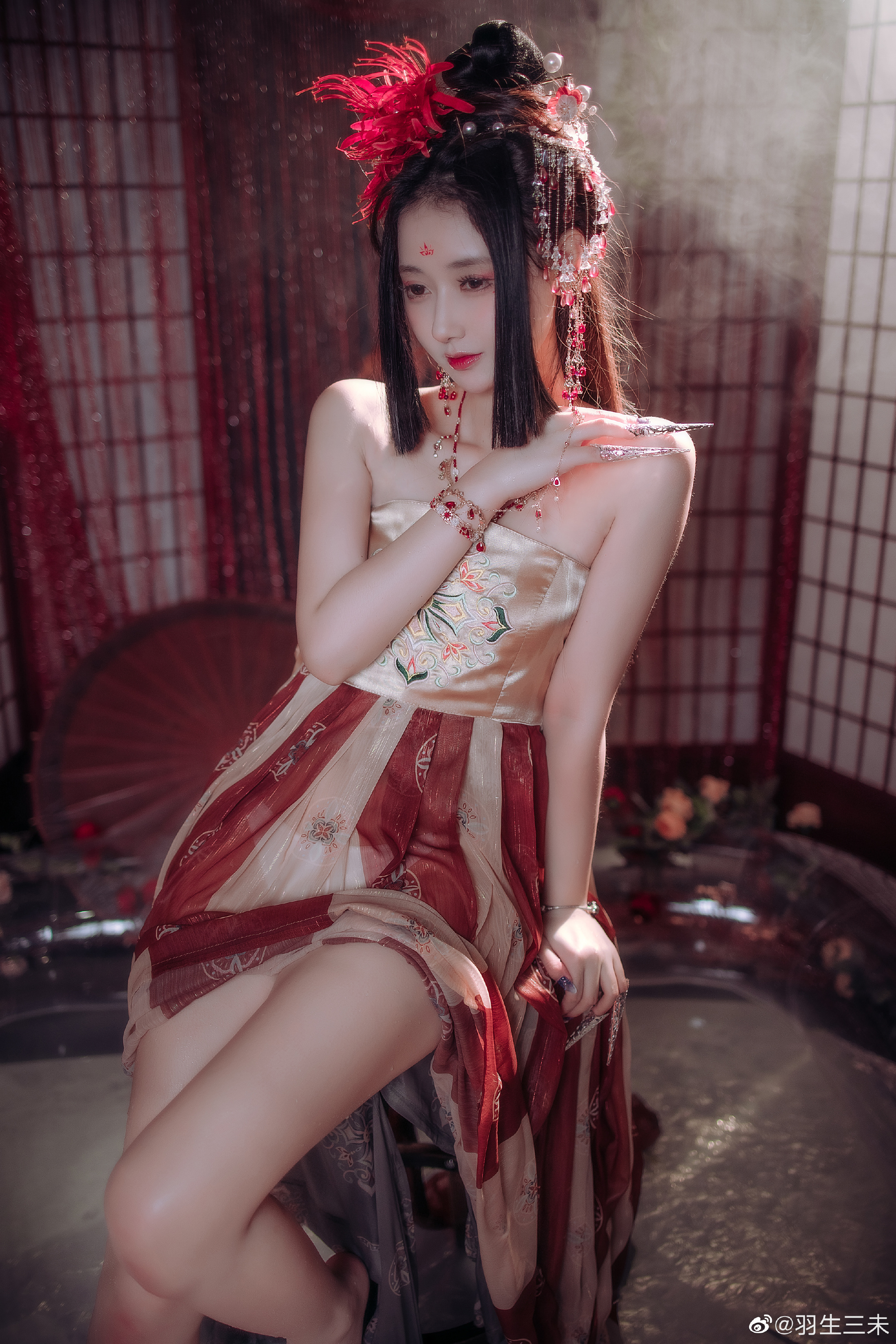 惊艳的古风美人羽生三未，媚而不俗风情万种