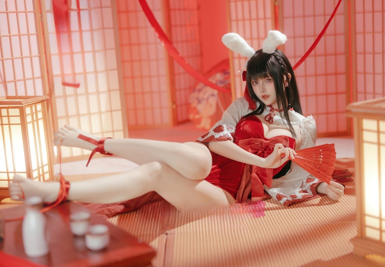 屿鱼#碧蓝航线 大山·祈愿的巫女兔--优秀作品！