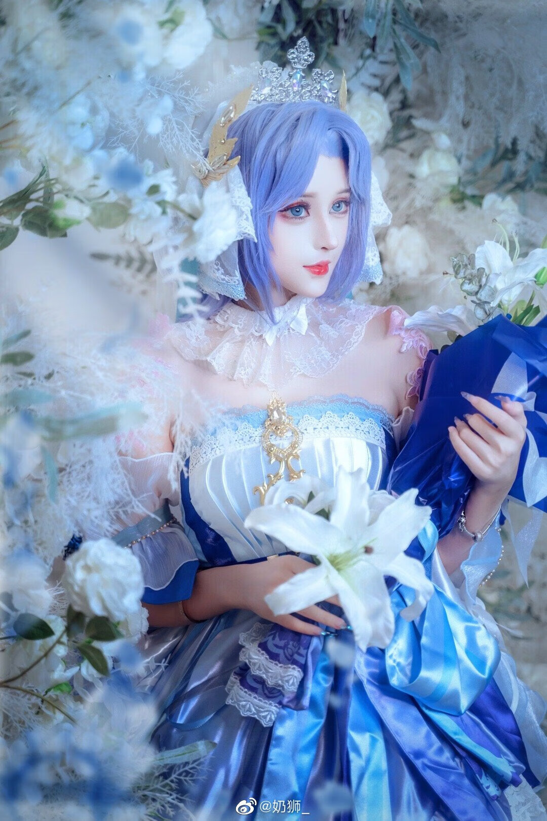奶狮不咬人cos王者大乔，这个新娘太美了
