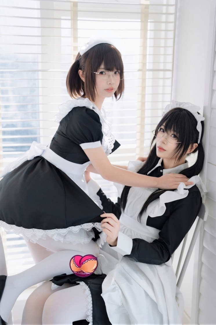 轩萧学姐#&十万珍吱伏特 – 双人女仆--高端精品！