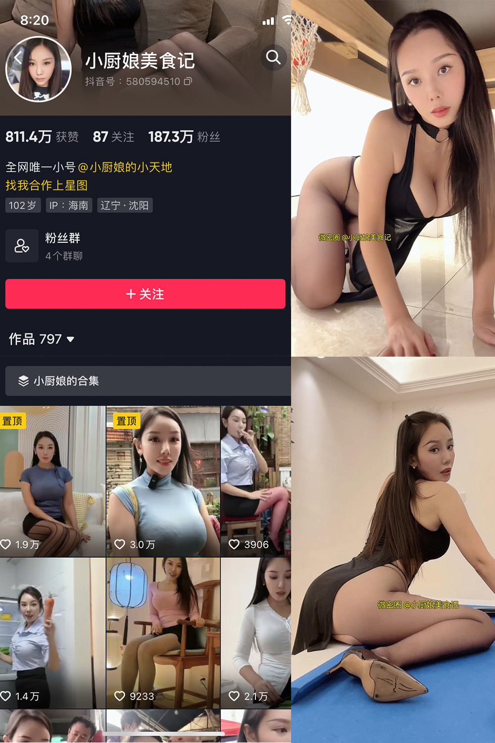 抖音 小厨娘美食记 微密圈图片资源  NO.017期 【12P】最新至：2023.8.7