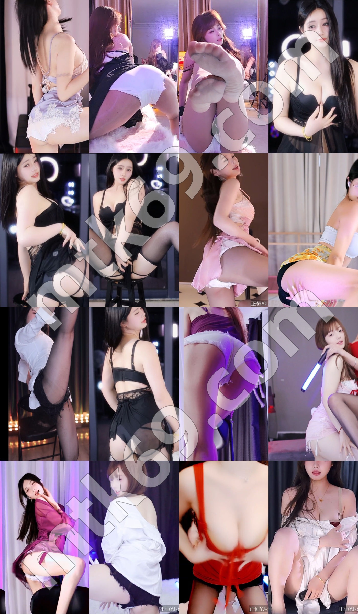 虎牙百变主题日 睡衣派对 比赛 直播擦边骚舞精彩剪辑 [19V/1.48GB]