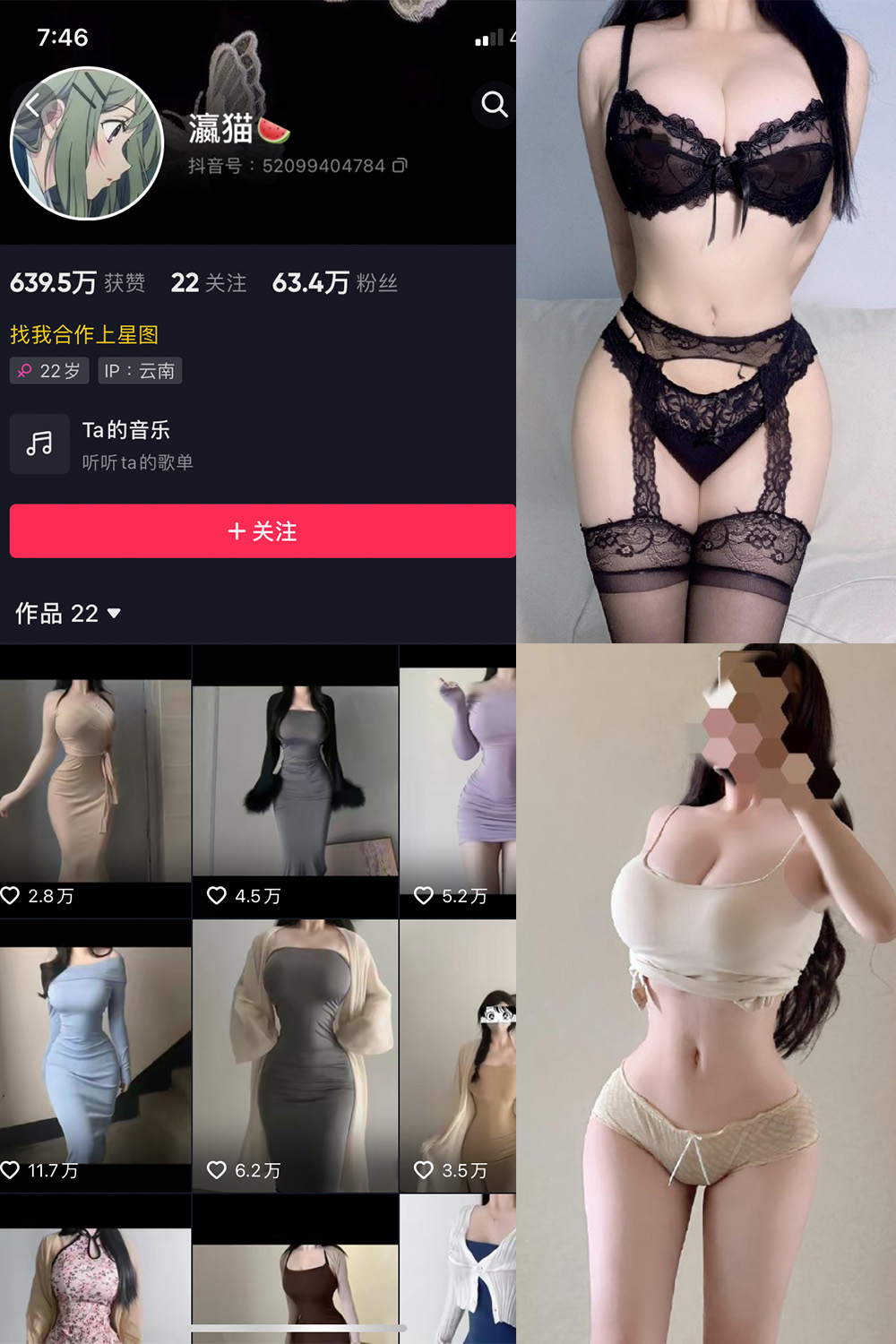 抖音 瀛猫 微密圈图片资源  NO.040期 【14P1V】最新至：2024.3.28