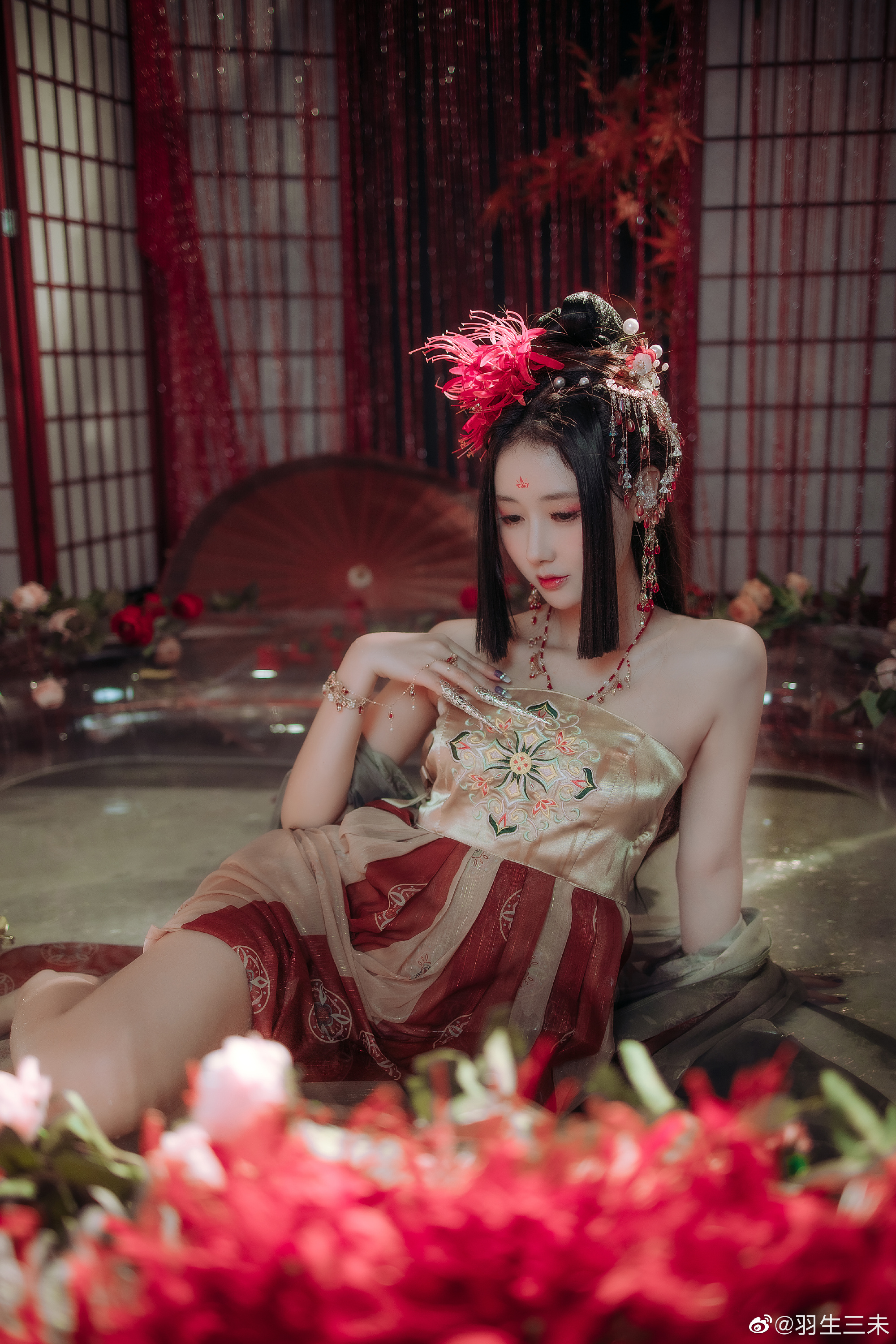 惊艳的古风美人羽生三未，媚而不俗风情万种