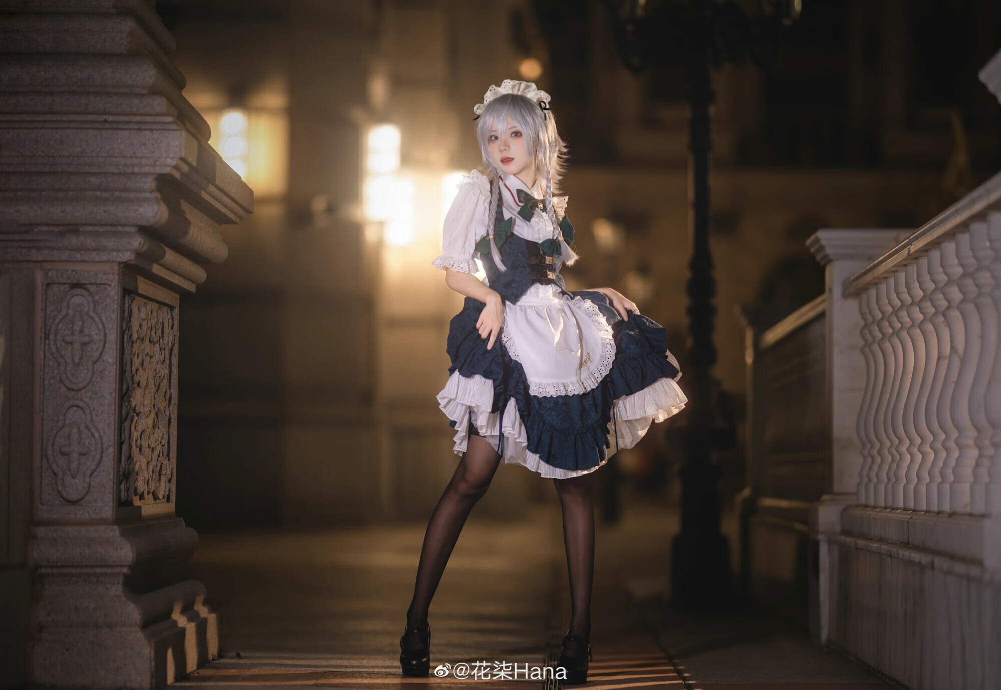 花柒Hana的cos作品——十六夜咲夜， ，娇小可爱的冷酷少女