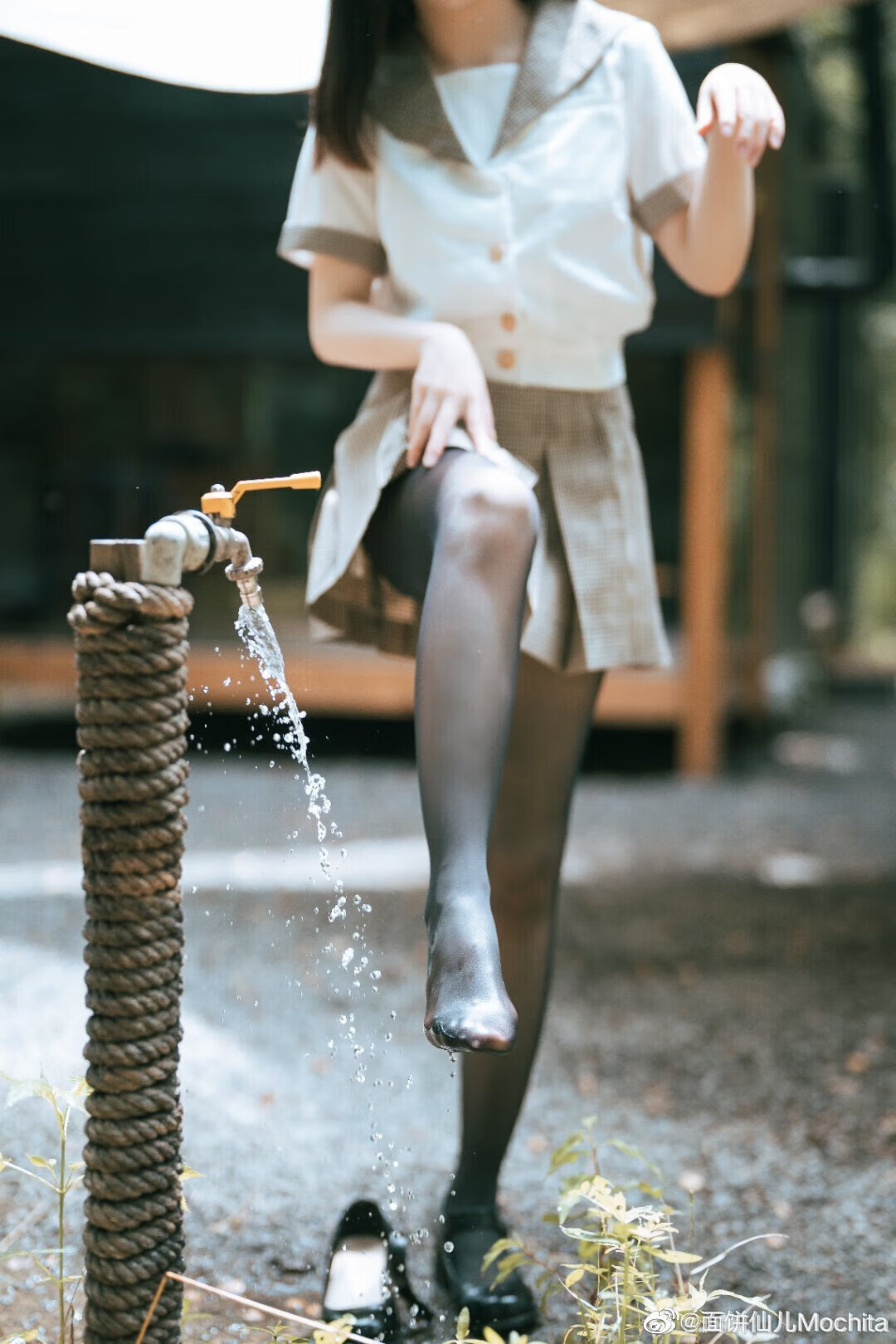 JK短裙妹子面饼仙儿，高质量作品的人气COSER