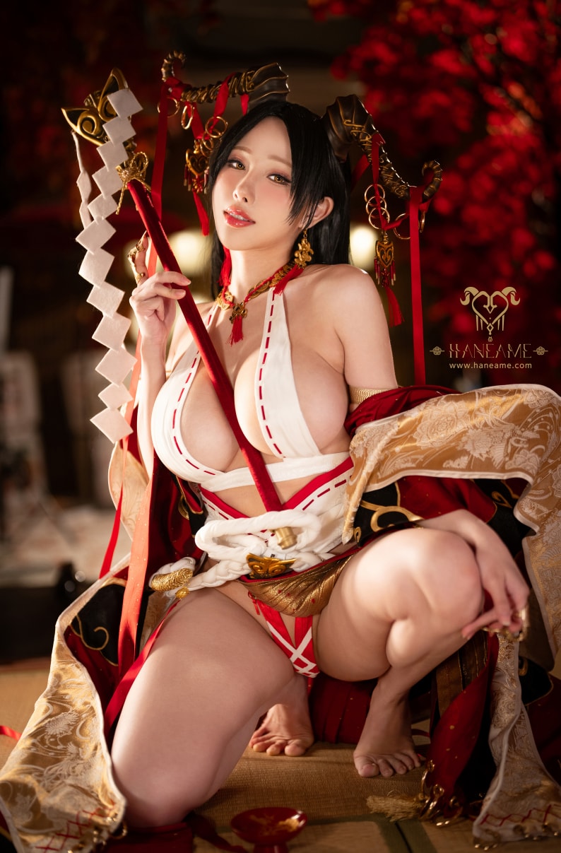 雨波HaneAme –#Lustful Goat Miko 邪羊巫女写真书--必看作品！