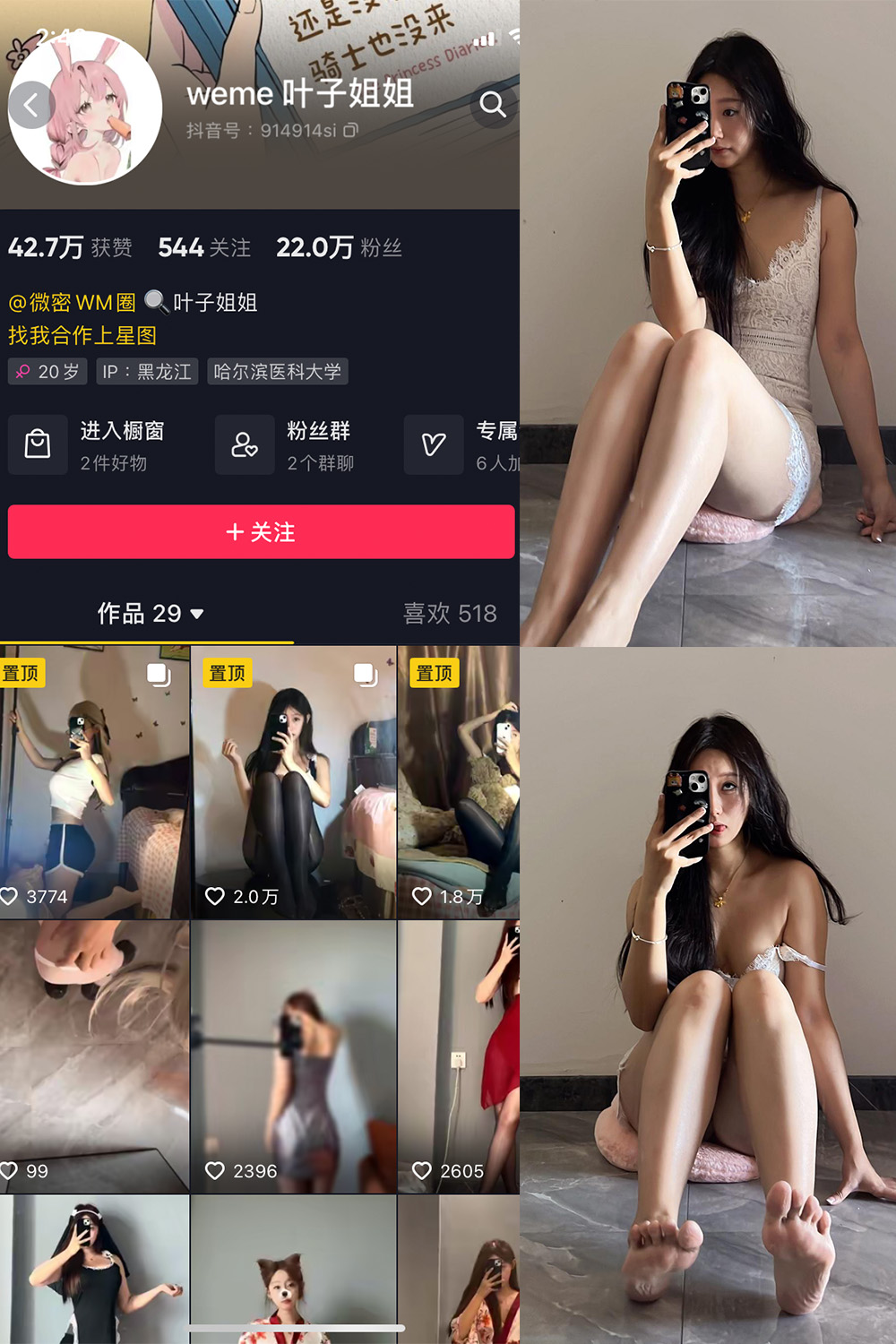 抖音 叶子姐姐 微密圈图片资源  NO.022期 【17P9V】最新至：2023.10.18